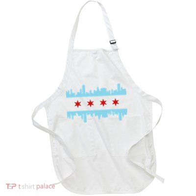 Chicago Flag Skyline Pride Illinois Vintage Apron