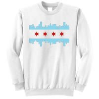 Chicago Flag Skyline Pride Illinois Vintage Sweatshirt