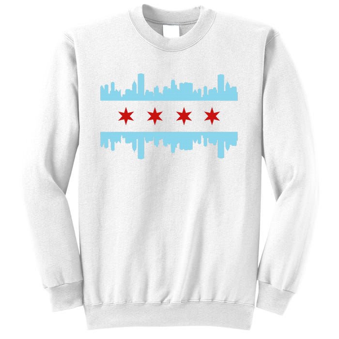 Chicago Flag Skyline Pride Illinois Vintage Sweatshirt