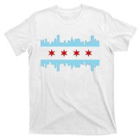 Chicago Flag Skyline Pride Illinois Vintage T-Shirt