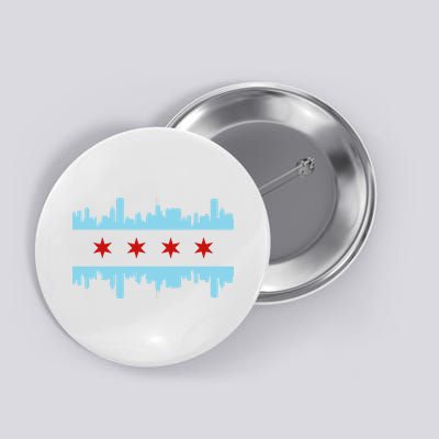 Chicago Flag Skyline Pride Illinois Vintage Button