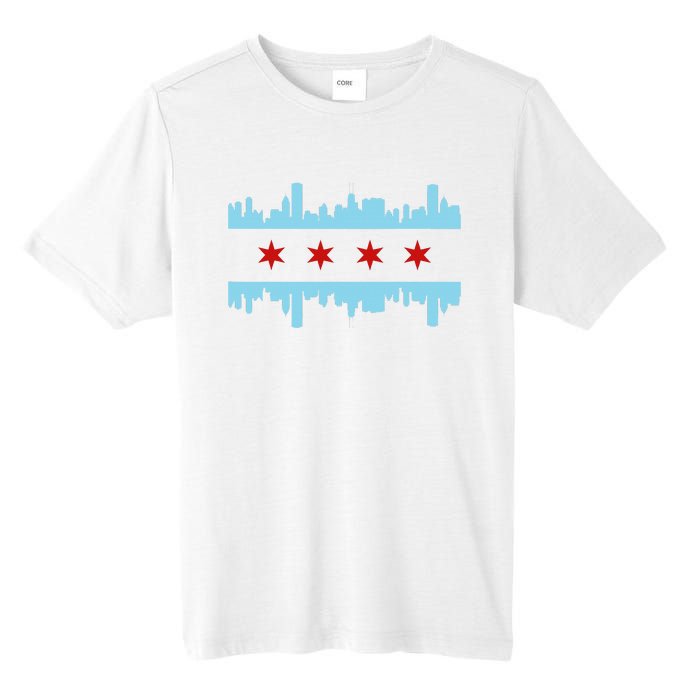 Chicago Flag Skyline Pride Illinois Vintage Tall Fusion ChromaSoft Performance T-Shirt