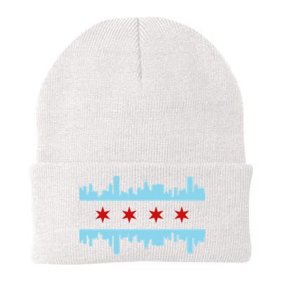 Chicago Flag Skyline Pride Illinois Vintage Beanie
