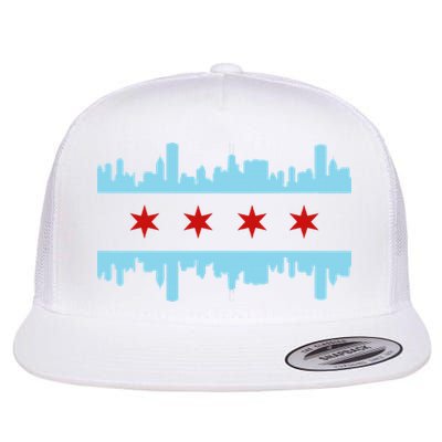 Chicago Flag Skyline Pride Illinois Vintage Flatbill Hat