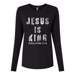 Christianity Faith Savior Almighty Lord Jesus Is King Womens Cotton Relaxed Long Sleeve T-Shirt