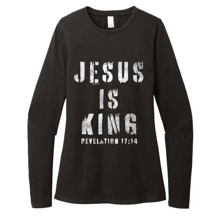 Christianity Faith Savior Almighty Lord Jesus Is King Womens CVC Long Sleeve Shirt