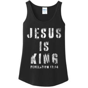 Christianity Faith Savior Almighty Lord Jesus Is King Ladies Essential Tank