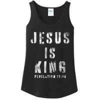 Christianity Faith Savior Almighty Lord Jesus Is King Ladies Essential Tank