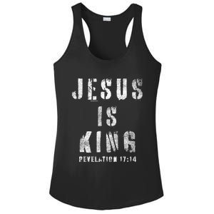 Christianity Faith Savior Almighty Lord Jesus Is King Ladies PosiCharge Competitor Racerback Tank