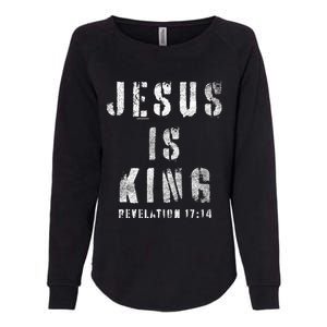 Christianity Faith Savior Almighty Lord Jesus Is King Womens California Wash Sweatshirt