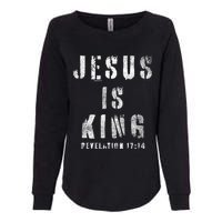 Christianity Faith Savior Almighty Lord Jesus Is King Womens California Wash Sweatshirt