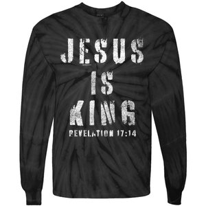 Christianity Faith Savior Almighty Lord Jesus Is King Tie-Dye Long Sleeve Shirt