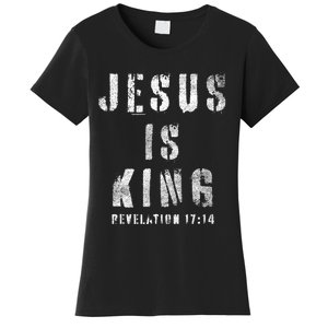 Christianity Faith Savior Almighty Lord Jesus Is King Women's T-Shirt