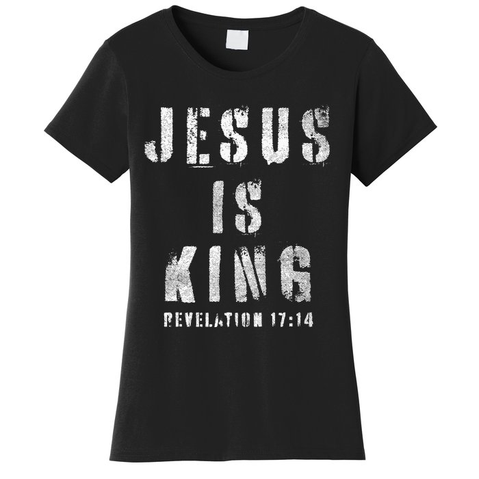 Christianity Faith Savior Almighty Lord Jesus Is King Women's T-Shirt