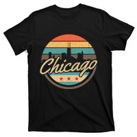 Chicago Flag Skyline Vintage Illinois Usa Souvenir T-Shirt