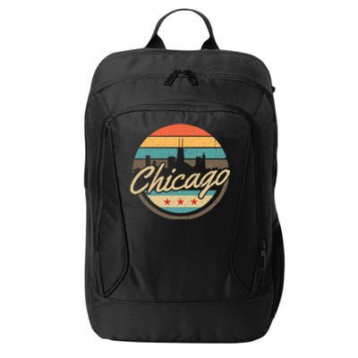 Chicago Flag Skyline Vintage Illinois Usa Souvenir City Backpack