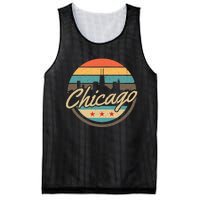 Chicago Flag Skyline Vintage Illinois Usa Souvenir Mesh Reversible Basketball Jersey Tank