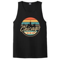 Chicago Flag Skyline Vintage Illinois Usa Souvenir PosiCharge Competitor Tank