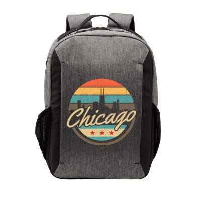 Chicago Flag Skyline Vintage Illinois Usa Souvenir Vector Backpack