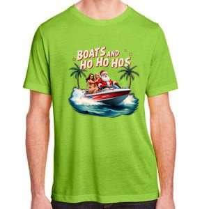 Christmas Funny Santa Boats And Ho Ho Hos Cool Gift Adult ChromaSoft Performance T-Shirt