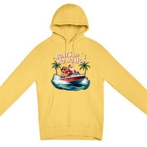 Christmas Funny Santa Boats And Ho Ho Hos Cool Gift Premium Pullover Hoodie