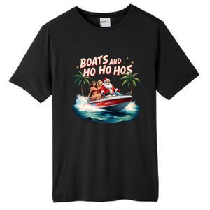 Christmas Funny Santa Boats And Ho Ho Hos Cool Gift Tall Fusion ChromaSoft Performance T-Shirt