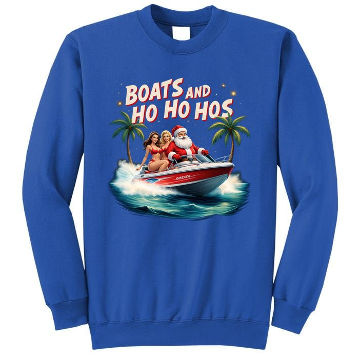 Christmas Funny Santa Boats And Ho Ho Hos Cool Gift Sweatshirt