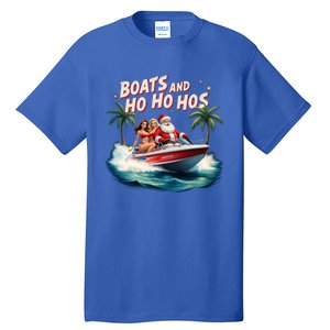 Christmas Funny Santa Boats And Ho Ho Hos Cool Gift Tall T-Shirt