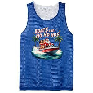 Christmas Funny Santa Boats And Ho Ho Hos Cool Gift Mesh Reversible Basketball Jersey Tank