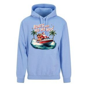 Christmas Funny Santa Boats And Ho Ho Hos Cool Gift Unisex Surf Hoodie