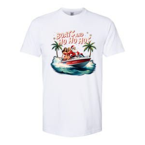 Christmas Funny Santa Boats And Ho Ho Hos Cool Gift Softstyle CVC T-Shirt