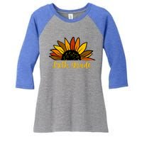 Cute Fall Sunflower Back To School Sixth Grade 6Th Grade Gift Women's Tri-Blend 3/4-Sleeve Raglan Shirt