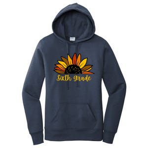 Cute Fall Sunflower Back To School Sixth Grade 6Th Grade Gift Women's Pullover Hoodie