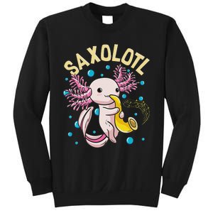 Cute & Funny Saxolotl Adorable Sax Playing Axolotl Animal Sweatshirt