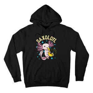 Cute & Funny Saxolotl Adorable Sax Playing Axolotl Animal Tall Hoodie