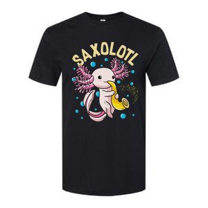 Cute & Funny Saxolotl Adorable Sax Playing Axolotl Animal Softstyle CVC T-Shirt