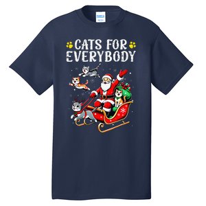 Cats For Santa Everybody Christmas Cat Tall T-Shirt