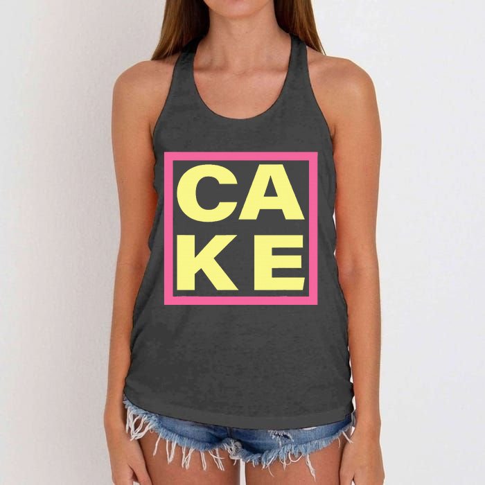 Cake Funny Sweet Baking Frosting Women's Knotted Racerback Tank