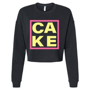 Cake Funny Sweet Baking Frosting Cropped Pullover Crew