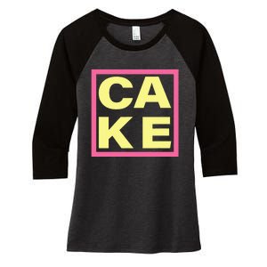 Cake Funny Sweet Baking Frosting Women's Tri-Blend 3/4-Sleeve Raglan Shirt