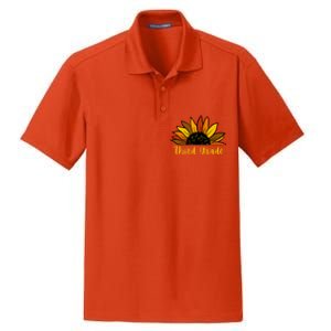 Cute Fall Sunflower Back To School Third Grade 3Rd Grade Cute Gift Dry Zone Grid Polo