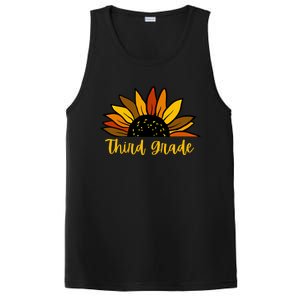 Cute Fall Sunflower Back To School Third Grade 3Rd Grade Cute Gift PosiCharge Competitor Tank