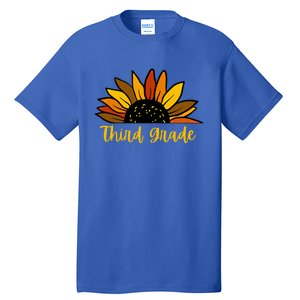 Cute Fall Sunflower Back To School Third Grade 3Rd Grade Cute Gift Tall T-Shirt