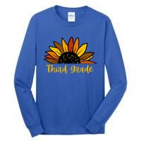 Cute Fall Sunflower Back To School Third Grade 3Rd Grade Cute Gift Tall Long Sleeve T-Shirt