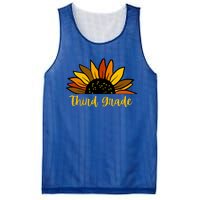 Cute Fall Sunflower Back To School Third Grade 3Rd Grade Cute Gift Mesh Reversible Basketball Jersey Tank