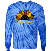 Cute Fall Sunflower Back To School Third Grade 3Rd Grade Cute Gift Tie-Dye Long Sleeve Shirt