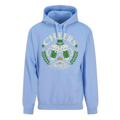 Cheers Fckers St Patricks Day Funny Beer Ing Meaningful Gift Unisex Surf Hoodie