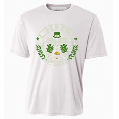 Cheers Fckers St Patricks Day Funny Beer Ing Meaningful Gift Cooling Performance Crew T-Shirt