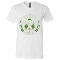 Cheers Fckers St Patricks Day Funny Beer Ing Meaningful Gift V-Neck T-Shirt