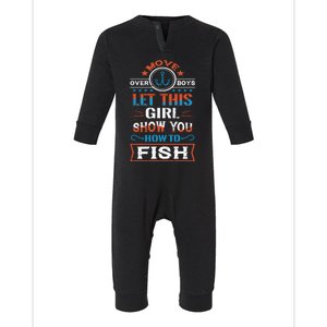 Cute Fisher Summer Family Vacation Camping Fishing Gift Infant Fleece One Piece